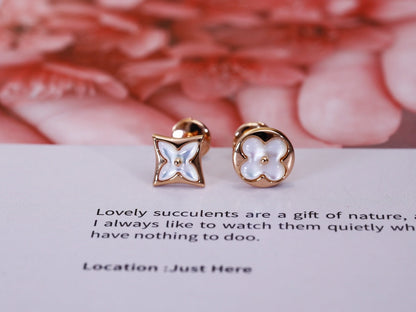 [⭐Sparkve]STAR AND SUN PINK GOLD MOP STUD EARRINGS