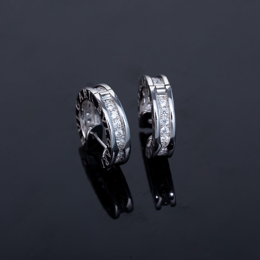 [⭐Sparkve]ZERO 1 MINI SILVER DIAMOND EARRINGS