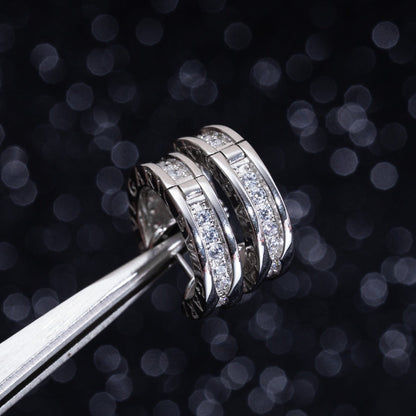 [⭐Sparkve]ZERO 1 MINI SILVER DIAMOND EARRINGS
