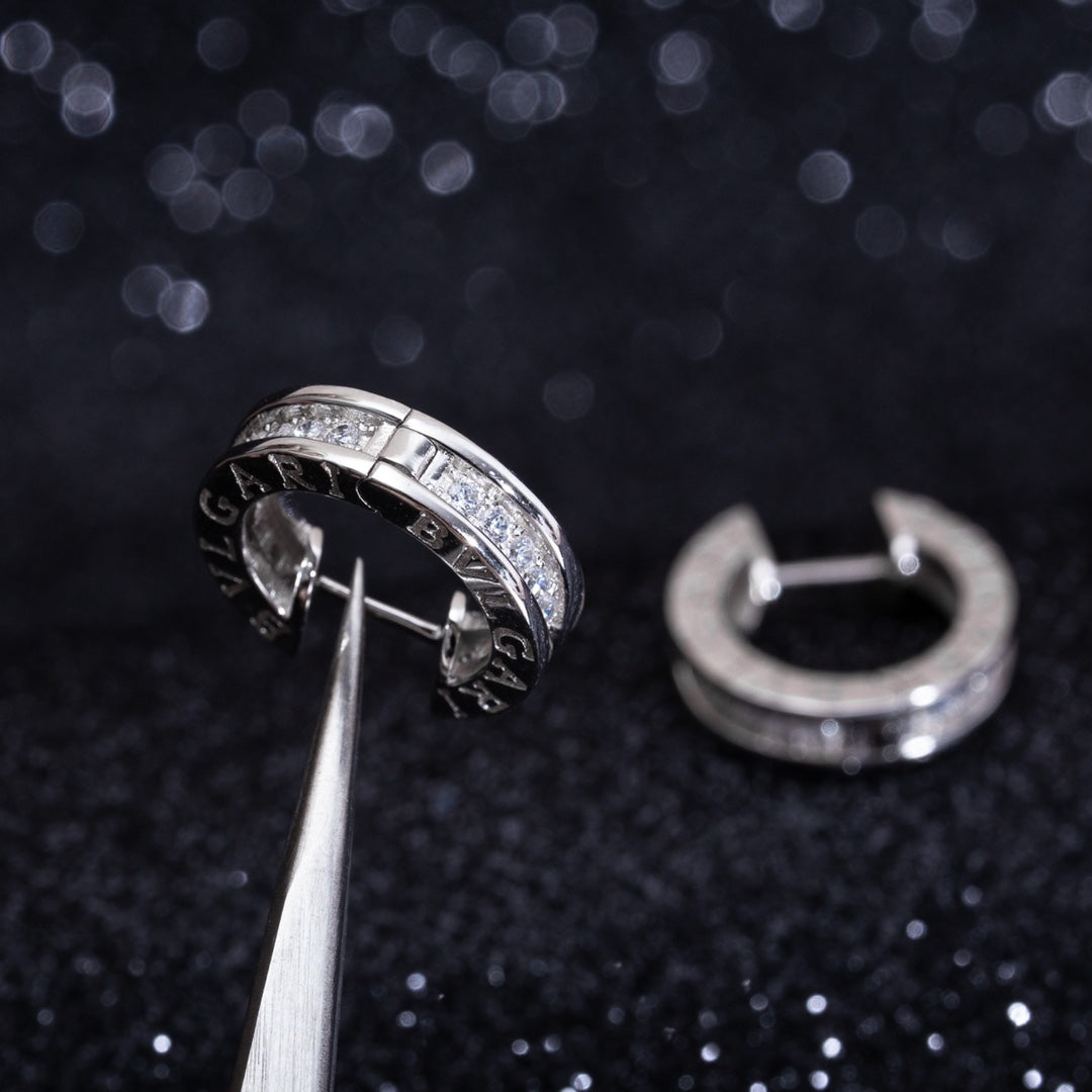 [⭐Sparkve]ZERO 1 MINI SILVER DIAMOND EARRINGS