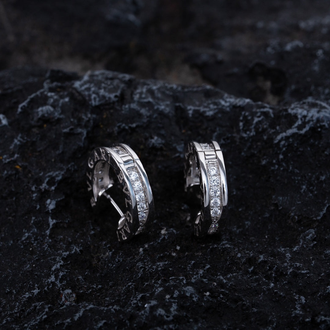 [⭐Sparkve]ZERO 1 MINI SILVER DIAMOND EARRINGS