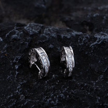 [⭐Sparkve]ZERO 1 MINI SILVER DIAMOND EARRINGS