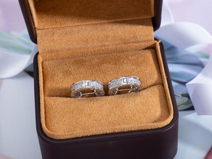 [⭐Sparkve]ZERO 1 MINI SILVER DIAMOND EARRINGS