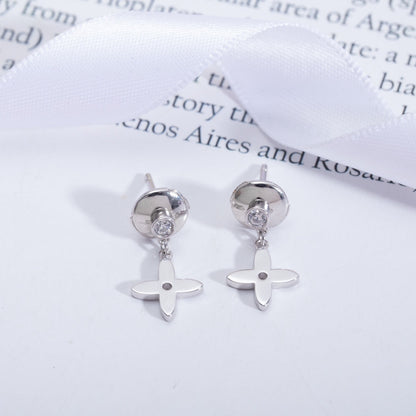 [⭐Sparkve]VIDYLLE SILVER DIAMOND MINI DROP EARRINGS