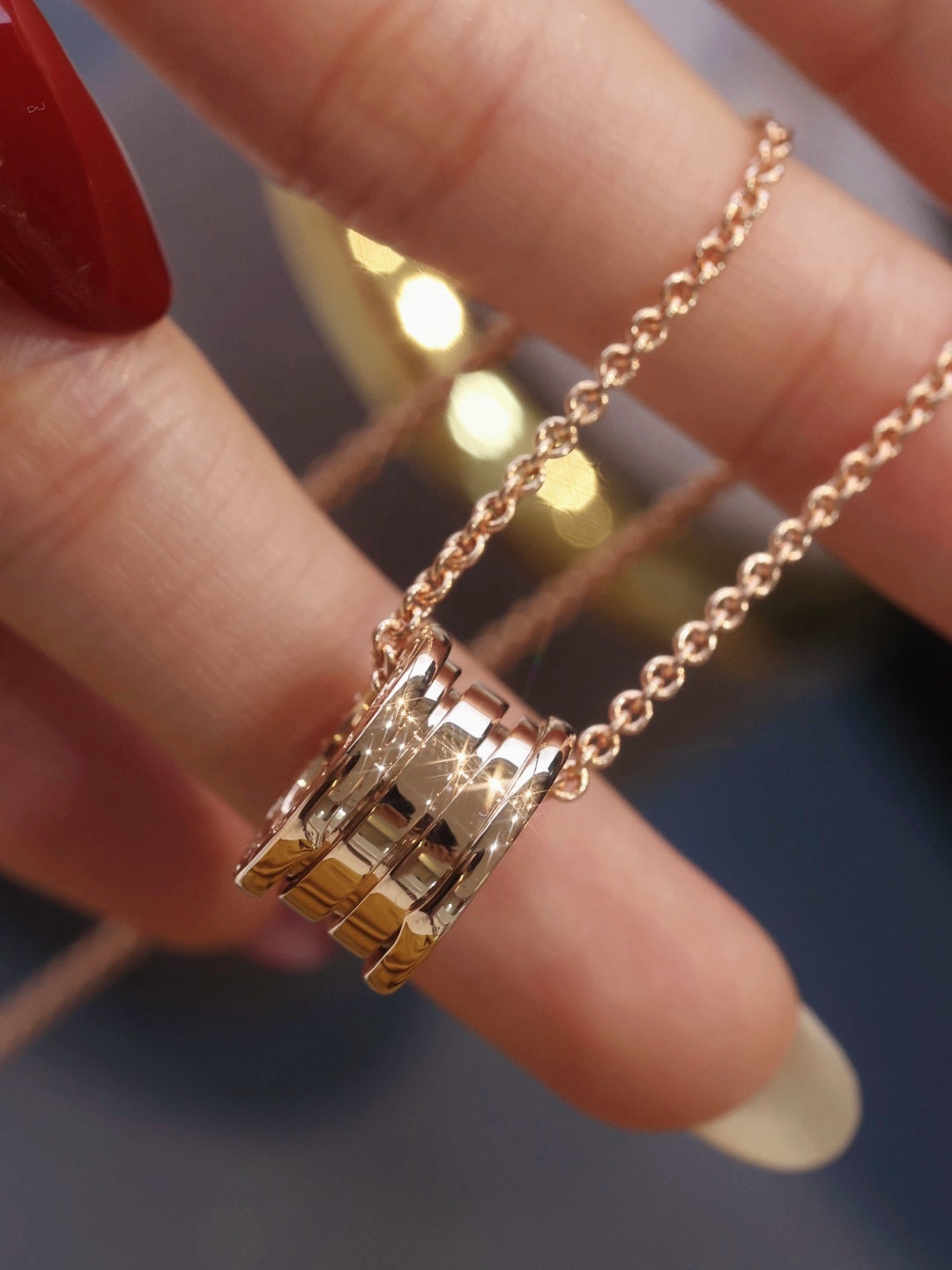[⭐Sparkve]ZERO 1 PINK GOLD NECKLACE