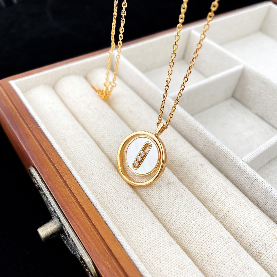 [⭐Sparkve]Demo MOVE MOP PINK GOLD NECKLACE