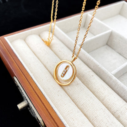 [⭐Sparkve]Demo MOVE MOP PINK GOLD NECKLACE