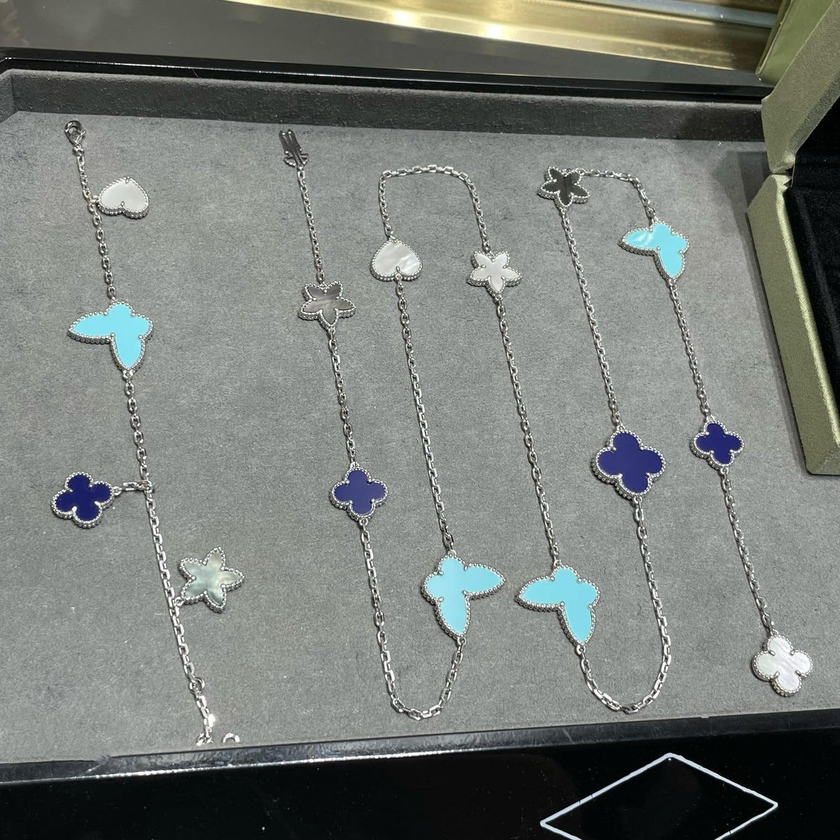 [⭐Sparkve]Sparkve CLOVER SILVER 11 MOTIF NECKLACE