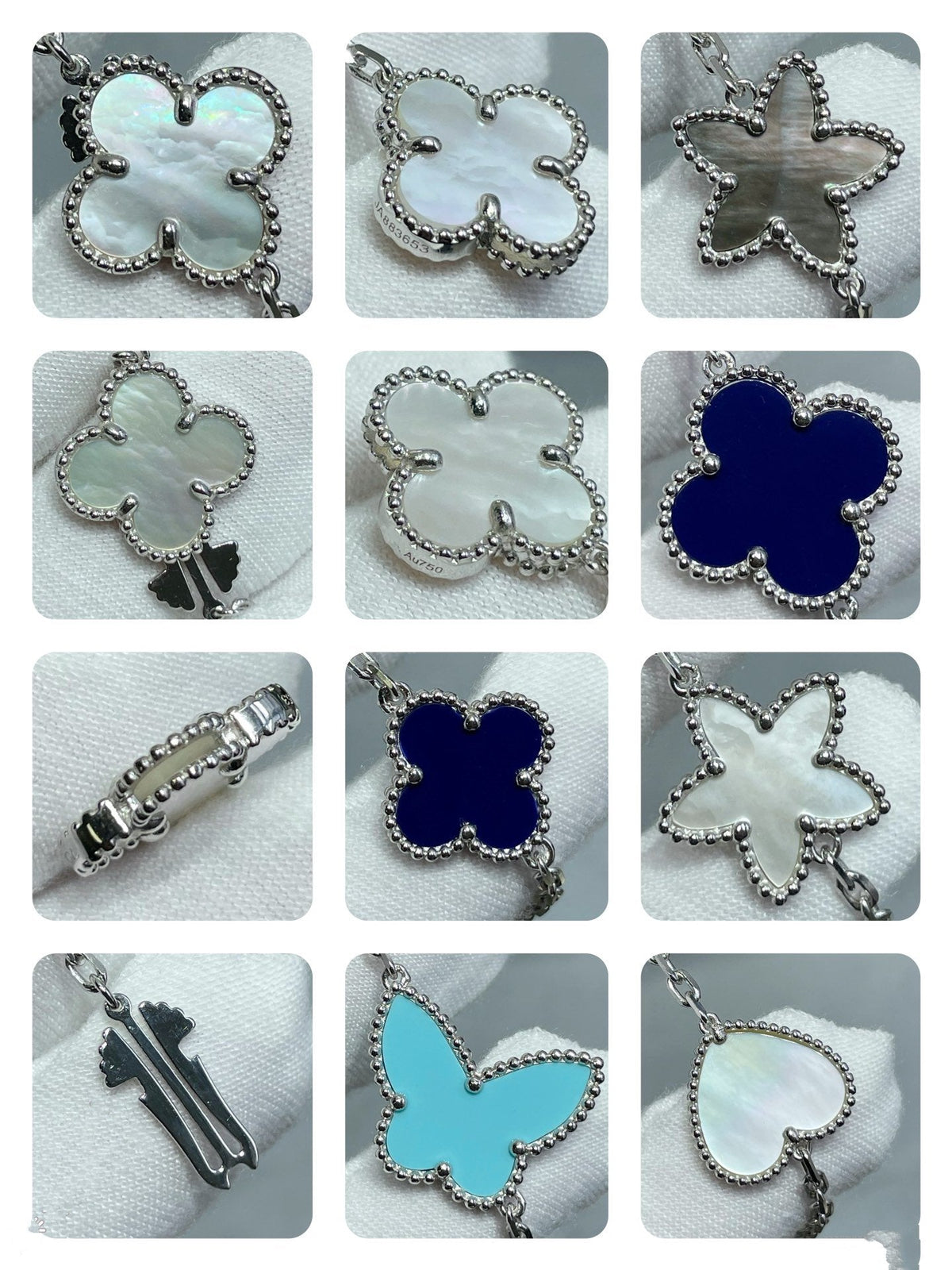 [⭐Sparkve]Sparkve CLOVER SILVER 11 MOTIF NECKLACE