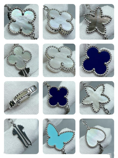 [⭐Sparkve]Sparkve CLOVER SILVER 11 MOTIF NECKLACE
