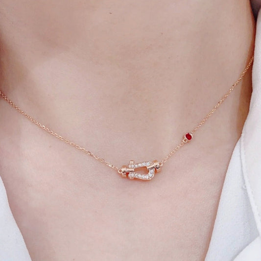 [⭐Sparkve]FORCE 10 DIAMOND PINK GOLD NECKLACE
