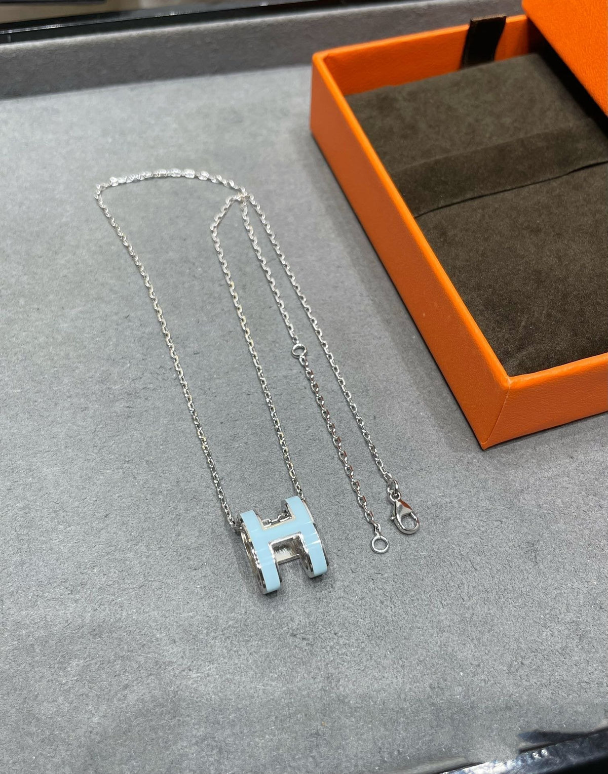[⭐Sparkve]POP H SKY BLUE NECKLACE