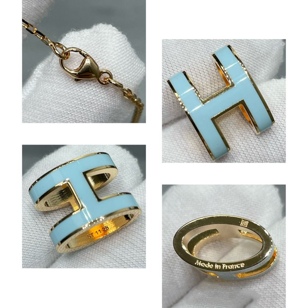 [⭐Sparkve]POP H SKY BLUE NECKLACE