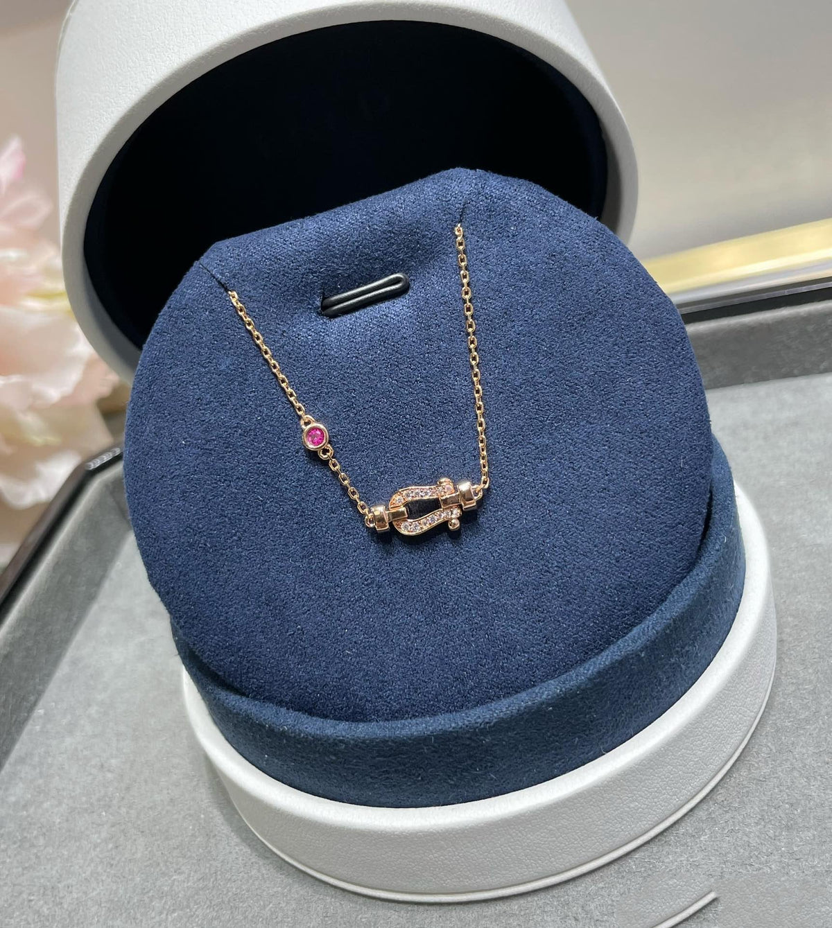 [⭐Sparkve]FORCE 10 DIAMOND CHAIN LINK PINK GOLD BRACELET
