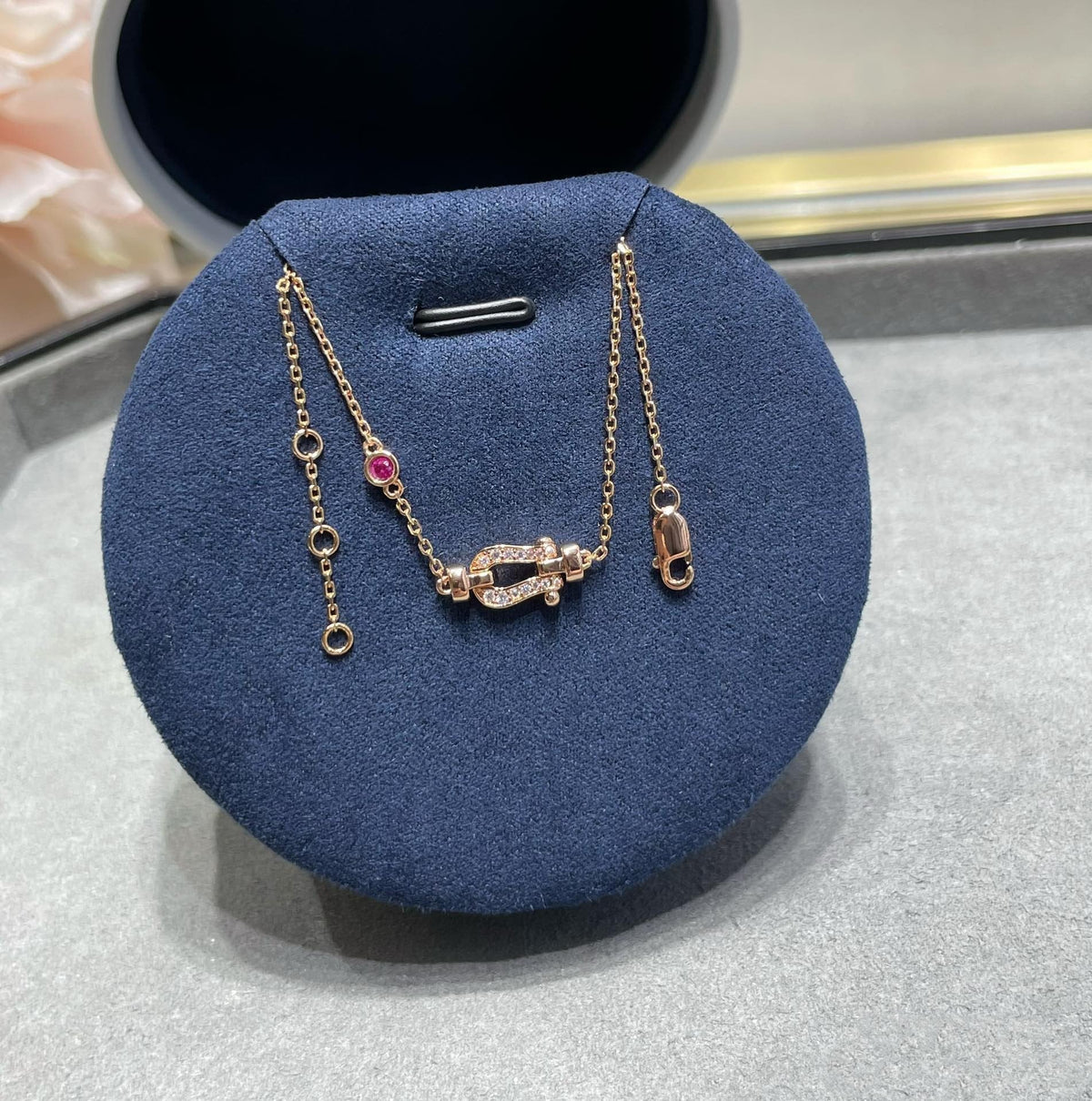 [⭐Sparkve]FORCE 10 DIAMOND CHAIN LINK PINK GOLD BRACELET