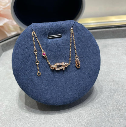 [⭐Sparkve]FORCE 10 DIAMOND CHAIN LINK PINK GOLD BRACELET