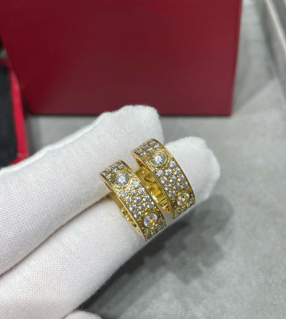 [⭐Sparkve]LOVE 5.5MM DIAMOND PAVED EARRINGS