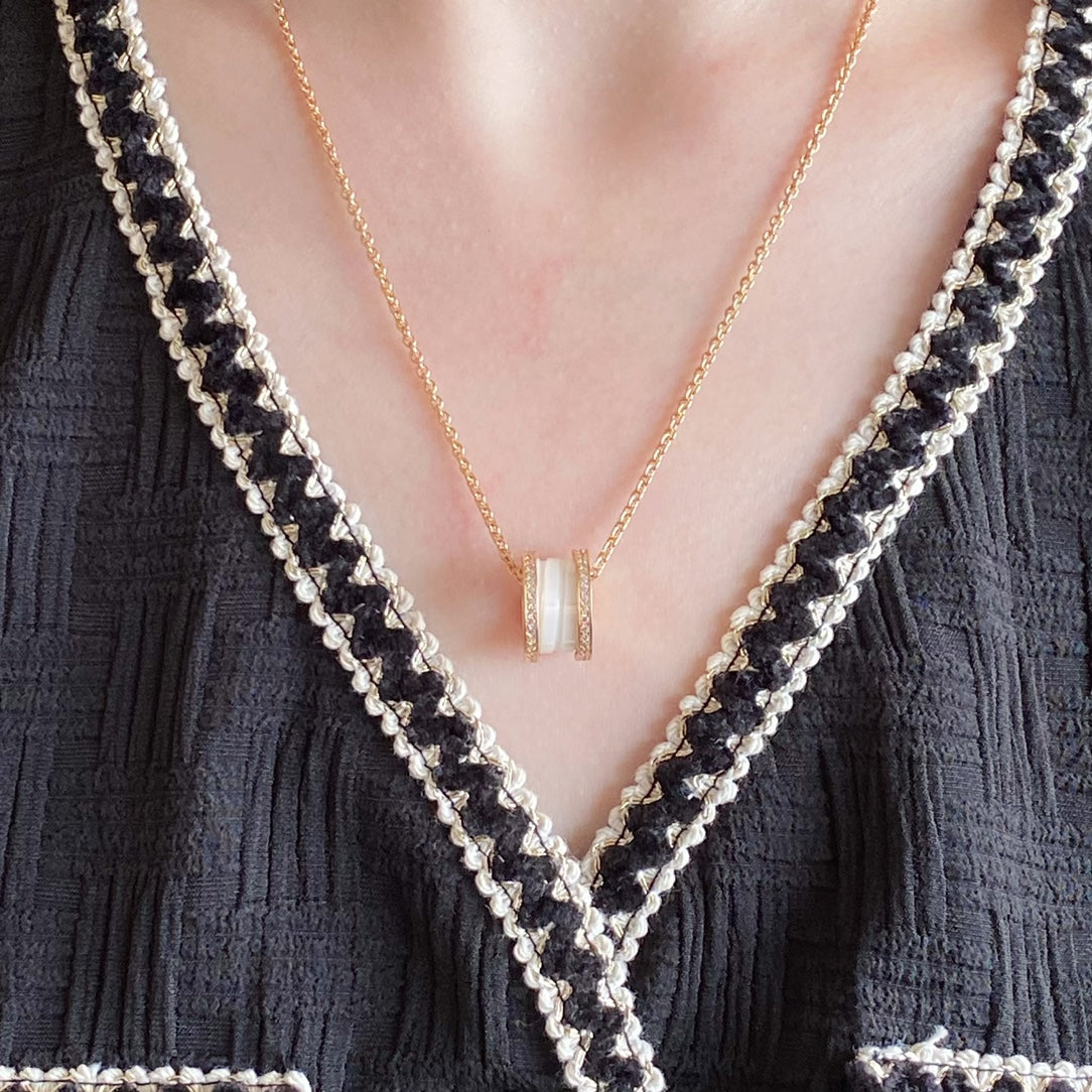 [⭐Sparkve]ZERO 1 DIAMOND CERAMIC NECKLACE