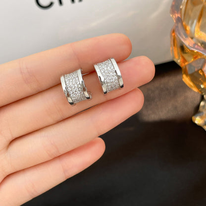 [⭐Sparkve]ZERO 1 DIAMOND PAVED EARRINGS