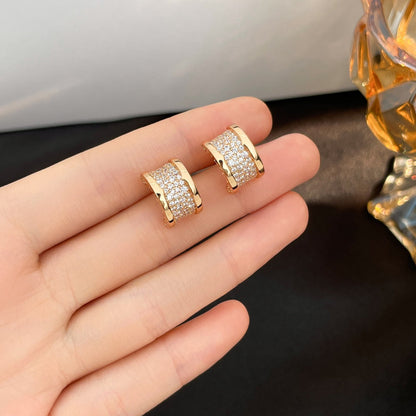 [⭐Sparkve]ZERO 1 DIAMOND PAVED EARRINGS