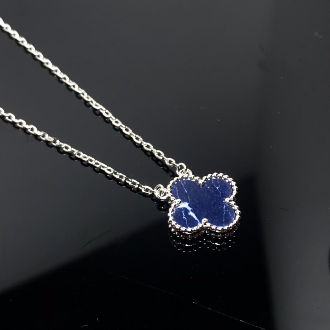 [⭐Sparkve]CLOVER PIETERSITE SILVER LONG NECKLACE