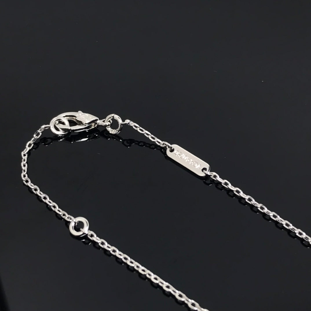 [⭐Sparkve]CLOVER PIETERSITE SILVER LONG NECKLACE