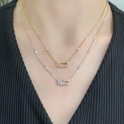 [⭐Sparkve]MOVE UNO DIAMOND NECKLACE