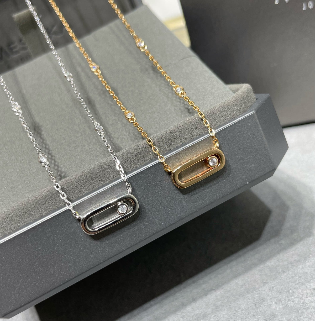 [⭐Sparkve]MOVE UNO DIAMOND NECKLACE