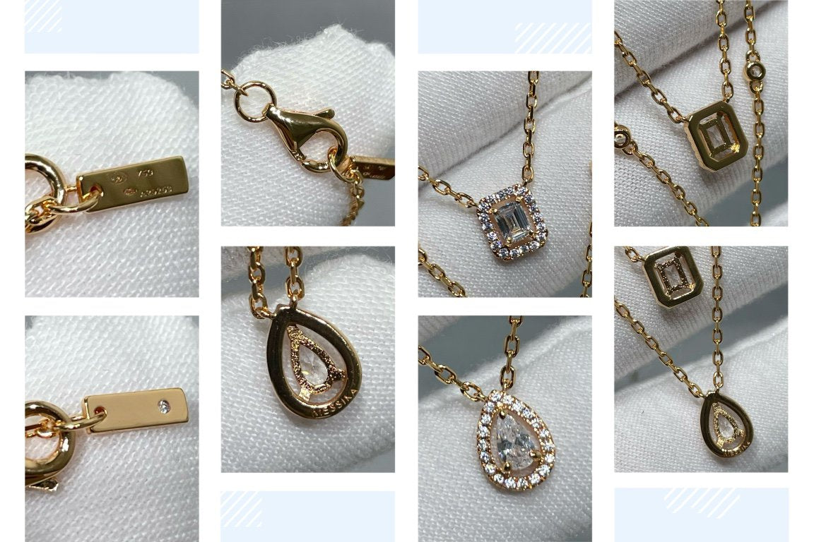 [⭐Sparkve]MY TWIN 2 ROW DIAMOND NECKLACE