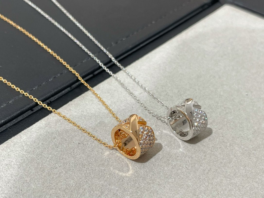 [⭐Sparkve]LIENS EVIDENCE DIAMOND PAVED NECKLACE