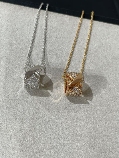 [⭐Sparkve]LIENS EVIDENCE DIAMOND PAVED NECKLACE