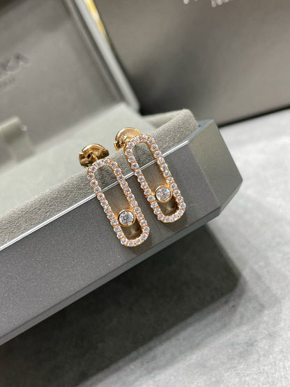 [⭐Sparkve]MOVE UNO STUD DIAMOND PAVED EARRINGS