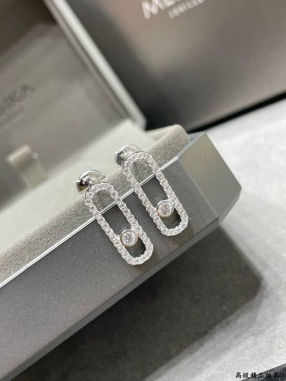 [⭐Sparkve]MOVE UNO STUD DIAMOND PAVED EARRINGS
