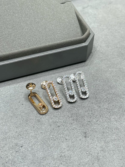 [⭐Sparkve]MOVE UNO STUD DIAMOND PAVED EARRINGS