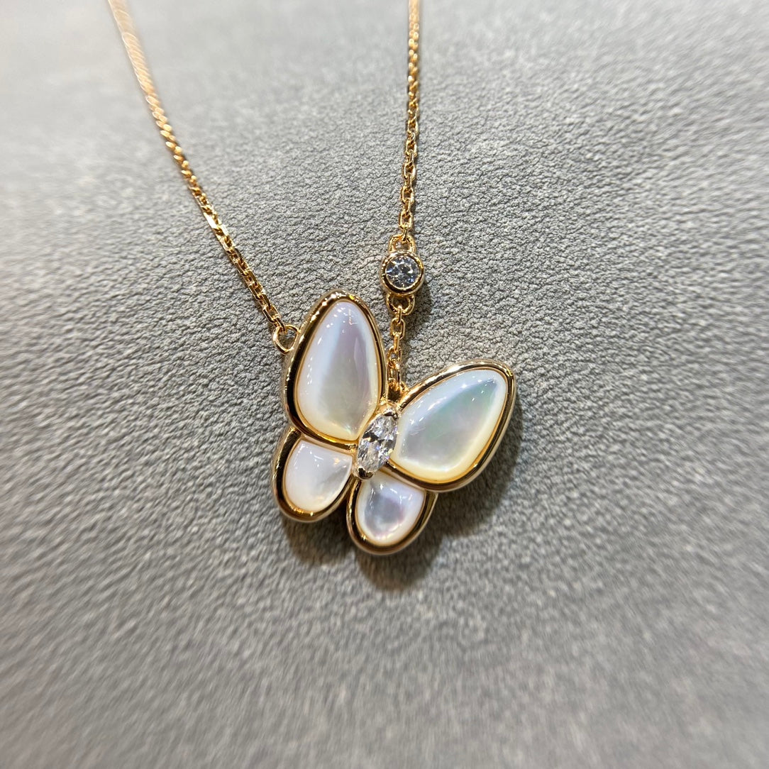 [⭐Sparkve]BUTTERFLY MOP DIAMOND NECKLACE