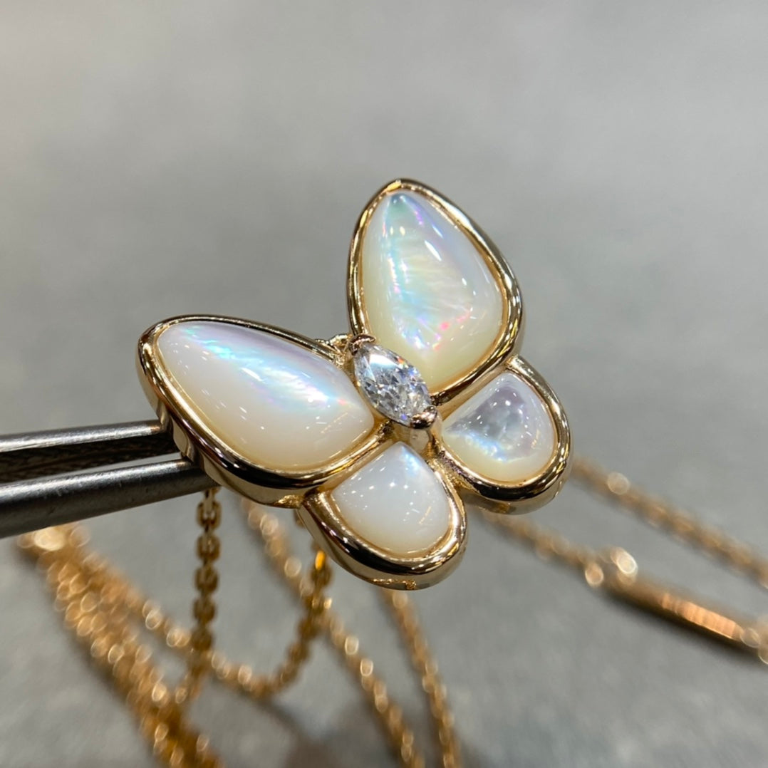 [⭐Sparkve]BUTTERFLY MOP DIAMOND NECKLACE