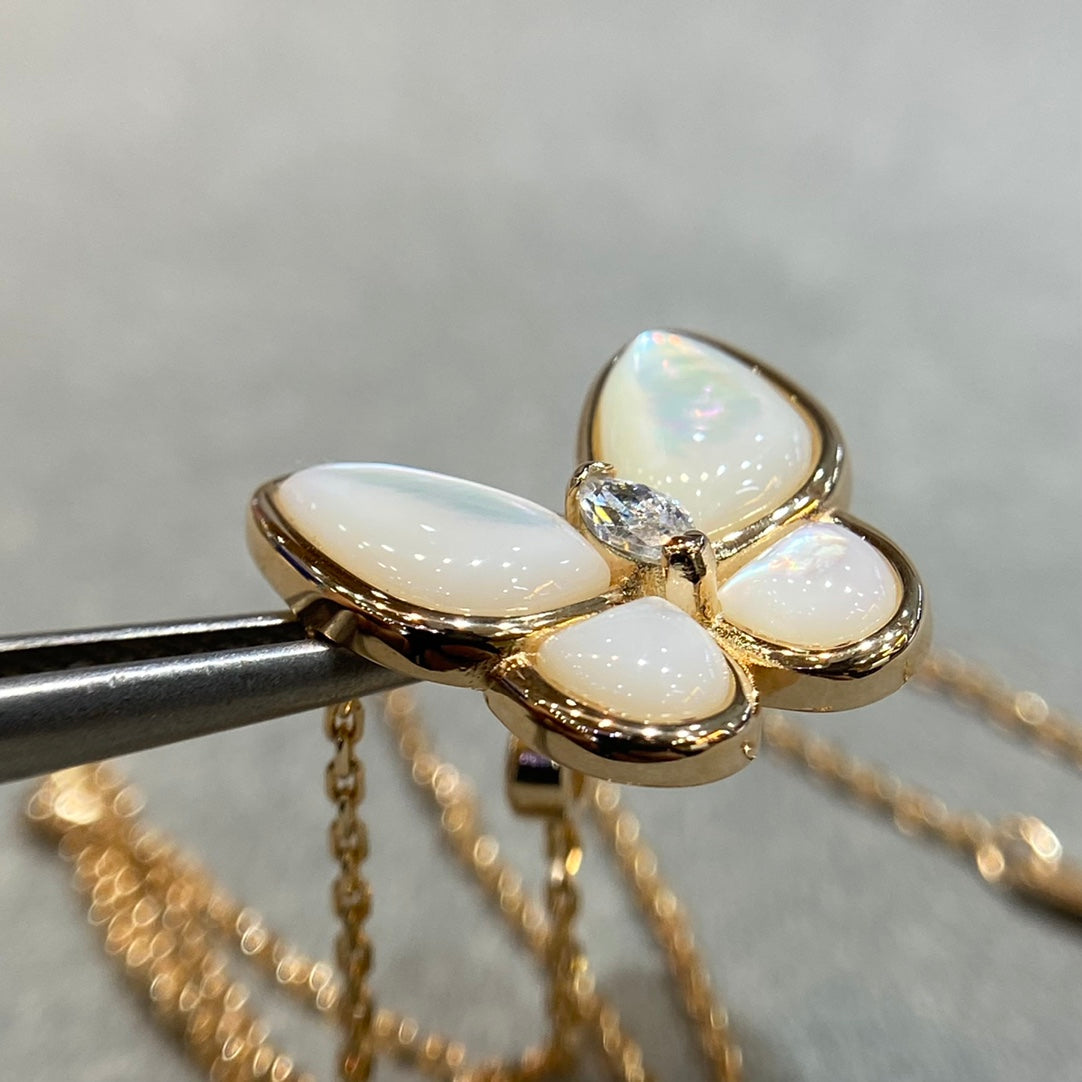 [⭐Sparkve]BUTTERFLY MOP DIAMOND NECKLACE