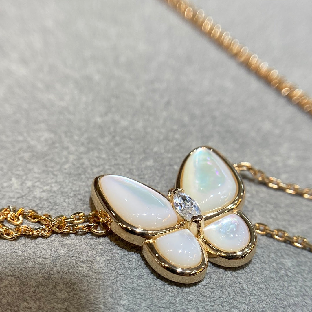 [⭐Sparkve]BUTTERFLY MOP DIAMOND NECKLACE