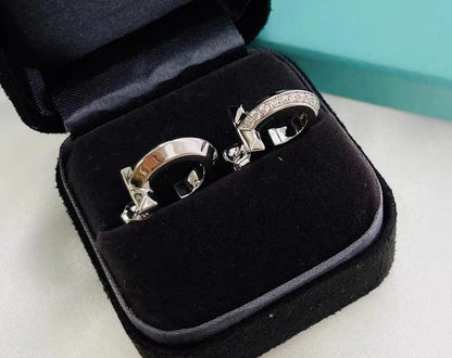 [⭐Sparkve Jewels]T1 HOOP DIAMOND EARRINGS