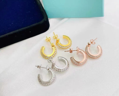 [⭐Sparkve Jewels]T1 HOOP DIAMOND EARRINGS