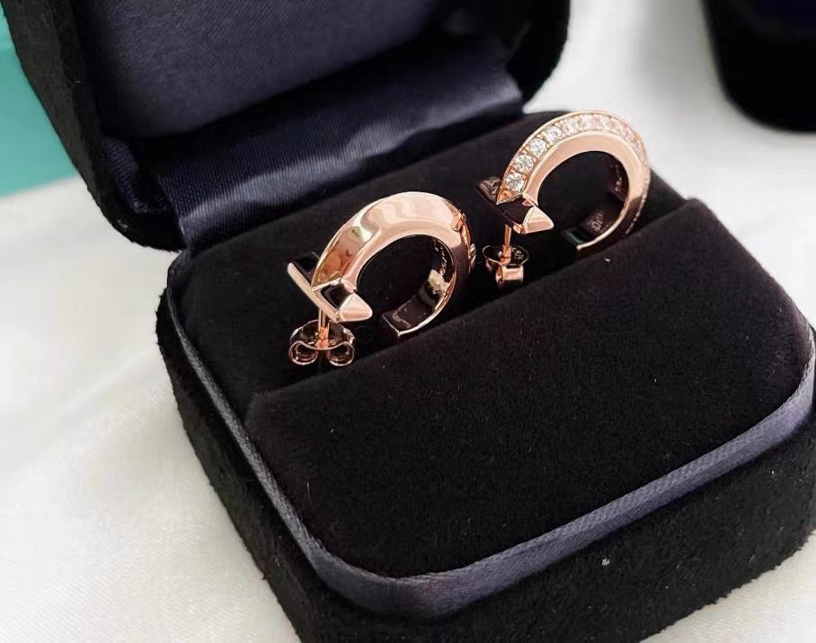 [⭐Sparkve Jewels]T1 HOOP DIAMOND EARRINGS