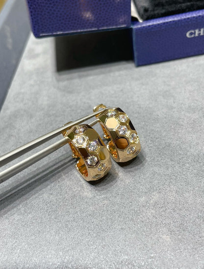 [⭐Sparkve]BEE LOVE DIAMOND HOOP EARRINGS
