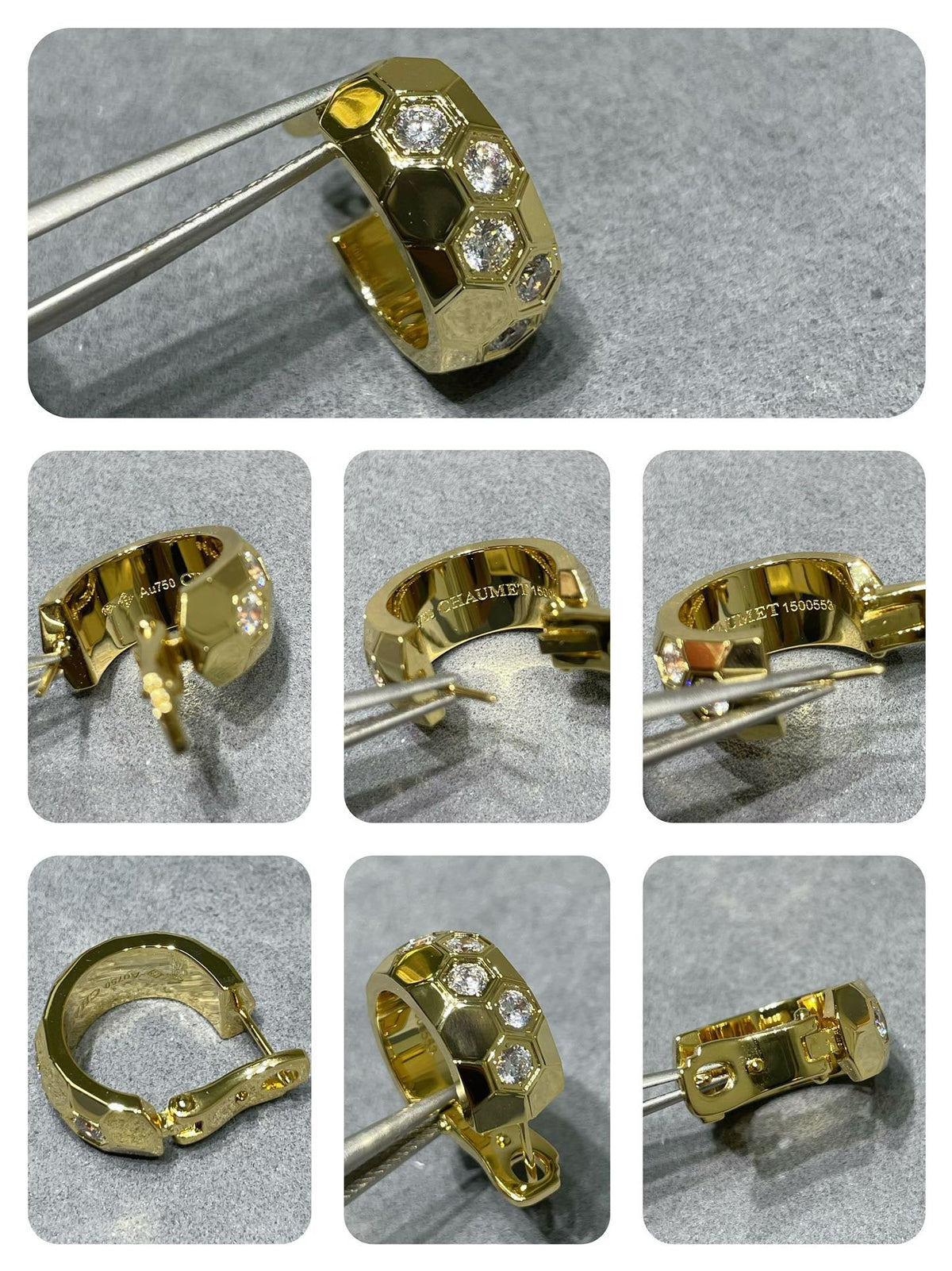 [⭐Sparkve]BEE LOVE DIAMOND HOOP EARRINGS