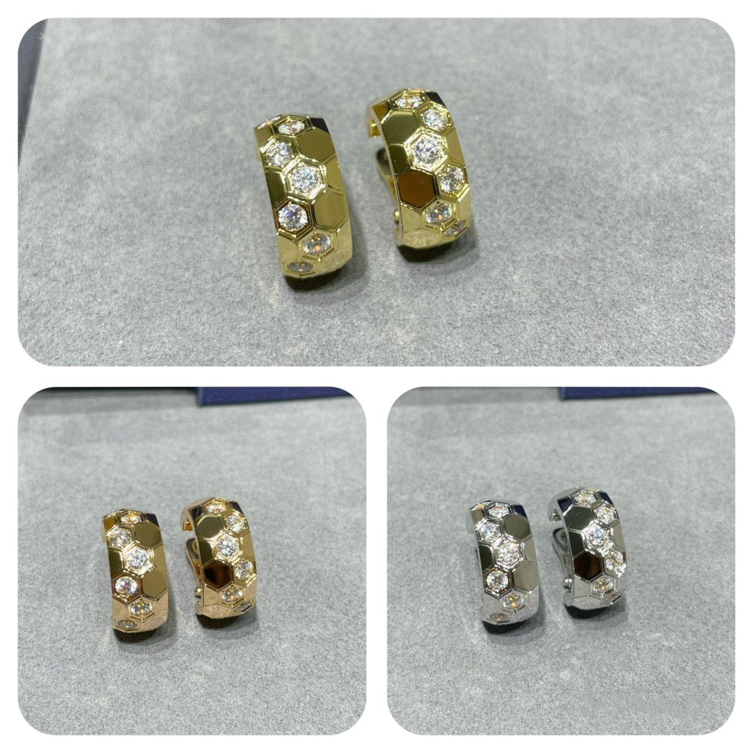 [⭐Sparkve]BEE LOVE DIAMOND HOOP EARRINGS