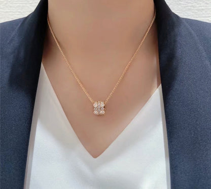 [⭐Sparkve]BEE LOVE DIAMOND PAVED 3 ROW NECKLACE