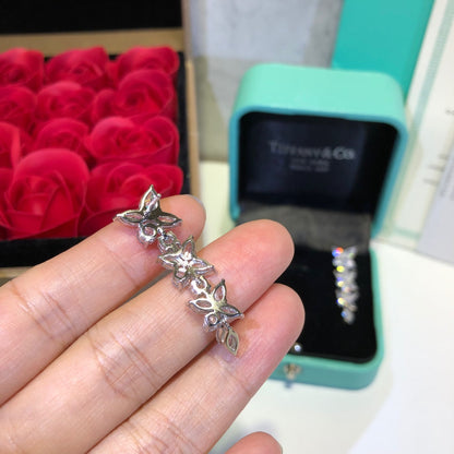 [⭐Sparkve Jewels]VICTORIA SILVER DIAMOND DROP EARRINGS