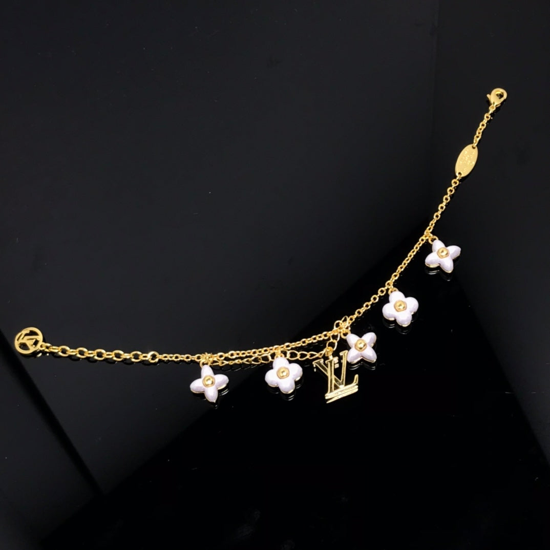 [⭐Sparkve]LOGO 6 MOTIF STAR AND SUN GOLD BRACELET