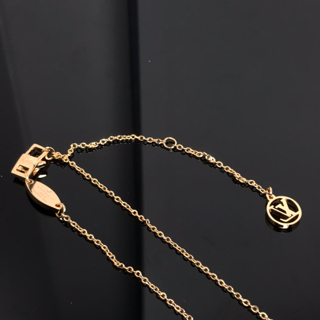 [⭐Sparkve]COLOR BLOSSOM PINK MOP SUN GOLD NECKLACE