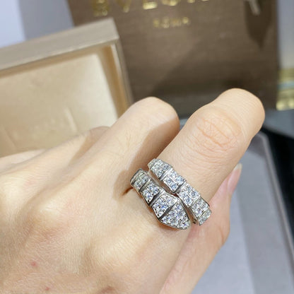 [⭐Sparkve]SERPENTI RING SILVER DIAMOND PAVED