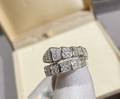 [⭐Sparkve]SERPENTI RING SILVER DIAMOND PAVED